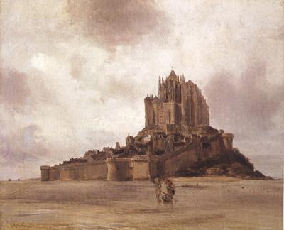 Theodore Gudin Mont-Saint-Michel (mk22) France oil painting art
